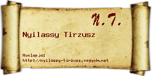 Nyilassy Tirzusz névjegykártya